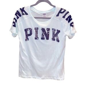 Mint Green PINK short sleeve tee size s EUC sequins